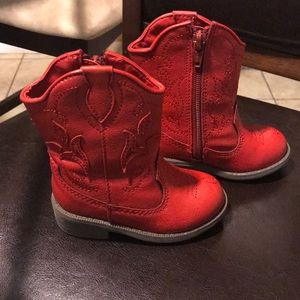 Red cowboy/cowgirl boots size 5